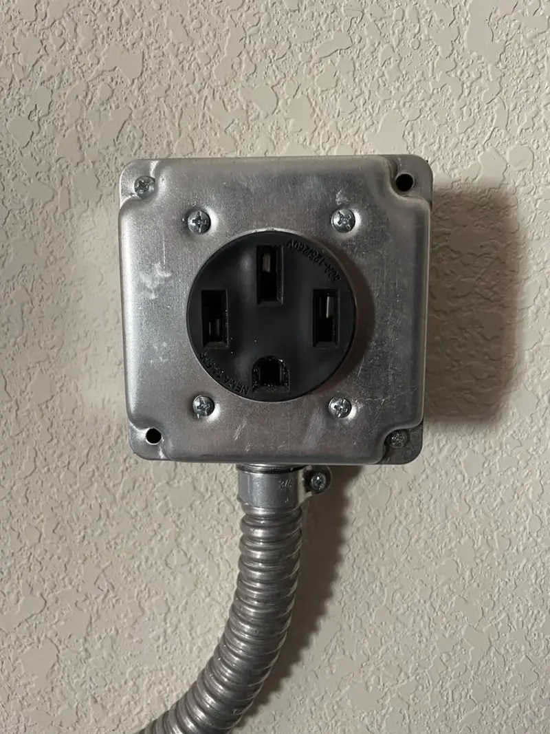 NEMA 14-50 outlet installed for Smart Home Electrical in Kingsville
